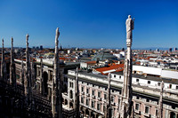 A view from Duomo di Milano's rooftop
