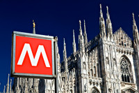 Milan subway sign